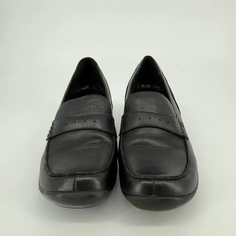 Strictly Comfort Shoes Women Size 10 Chunky Square Toe Loafers Leather 90s - Picture 3 of 9